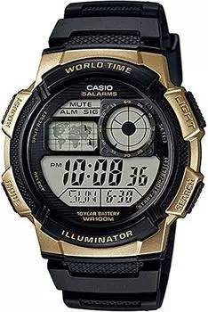 CASIO World Time цифровые часы Overseas Model x [Casio] мужские AE-1000 (Черное золото) [Элемент]