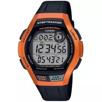 CASIO WS-2000H-4AJH [SPORTS GEAR] Круглые часы из черной смолы, цифровые