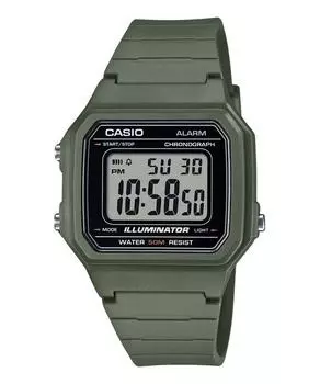 Casio Youth Digital Кварцевые часы с полимерным ремешком W-217H-3AV Мужские часы чёрный