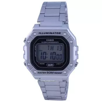 Casio Youth Digital Stainless Steel W-218HD-1A W218HD-1 Мужские часы серый