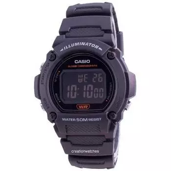 Casio Youth Illuminator Digital W-219H-8B Мужские часы W-219H-8B чёрный