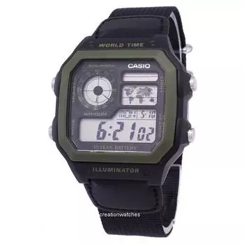 Casio Youth Series Digital World Time AE-1200WHB-1BVDF AE-1200WHB-1BV Мужские часы чёрный