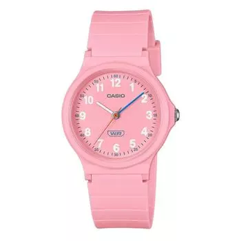 Casio Женские часы Pop Analog Pink Bio Based Resina с ремешком из розового кварца LQ-24B-4B розовый
