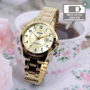 Casio Женские модные формальные металлические наручные часы