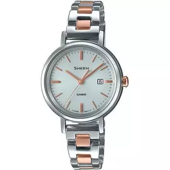 CasioCASIO SHEEN сцена SHS-D300SG-7AJF [модель Solar Sapphire (модель солнечного сапфира) двухцветный металлический ремешок из розового золота/серебра]