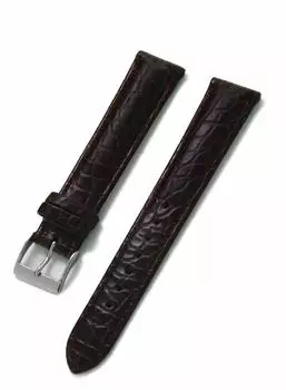 CASSIS Caiman watch strap WOLFSBURG 18mm Mocha brown with replacement tools U1108A68032018 (crocodile leather)