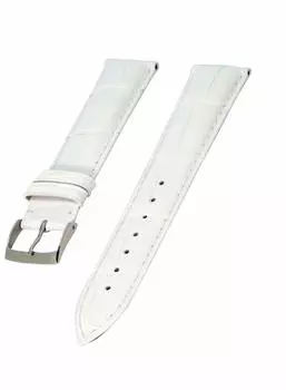 CASSIS Crocodile leather watch strap Waterproof back ADONARA CAOUTCHOUC 22mm White Replacement tools included U1017A70017022
