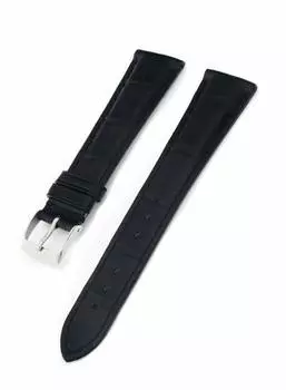 CASSIS Crocodile leather watch strap Waterproof material on the back TYPE PTK 20mm Black Replacement tool included X2506339019020