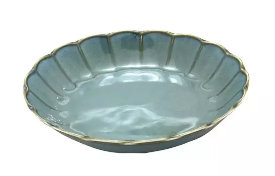 Castle Enterprise Tableware series that makes new dishes stand out 22cm deep plate 1 piece (titanium gray)