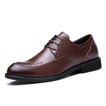 Casual Men’s Oxford Shoes Trend Leather Brogue Dress Shoes Classic Business Formal Shoes for Man Handcrafted Mocassin Homme 38