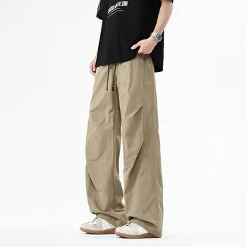 Casual Pants for Boys In Spring and Summer New Style Work Pants Straight Loose and Versatile American Paratrooper Trousers M