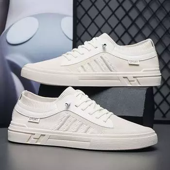 Casual Shoes Men s Trendy Shoes Men s New Low-top Board Shoes Flying Woven Mesh Summer Comfortable Breathable Light Fashion 39