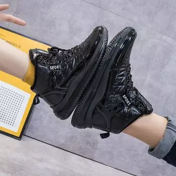 Casual Short Barrel Women s Shoes Winter 2024 Hot Boot Booties Footwear Shoe On Sale Snow Boots Woman Black Low High Quality 35
