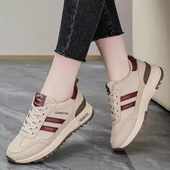 Casual Sneaker Women s Board Shoes Thick Soled Trendy Lightweight Jogging Sneakers Height Increasing Vulcanized Shoes 35