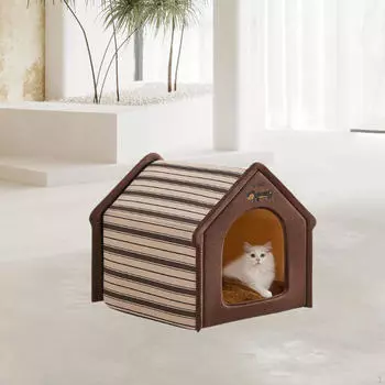 Cat Bed Nest Cozy Removable Washable Non Slip Bottom Sleeping Tent Cave Dog for Small S