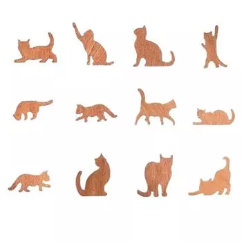 Cat Cat Ornament Mini Cat Figurines Set New Wooden Tower Toy Gifts