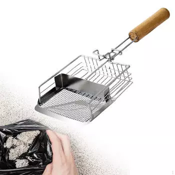 Cat Litter for Easy Waste Removal Push Pull Design Cats And Kittens Steel Handle