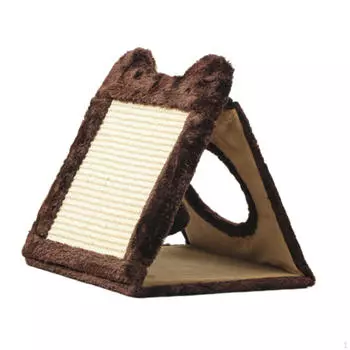 Cat Scratch Pad Scratching Board Foldable Furniture Protector Breathable Scratcher Cardboard for коричневый