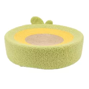 Cat Scratcher Bed Cute Avocado Shape Sisal Rope Scratching Pad Ergonomic Cat Lounge Bed