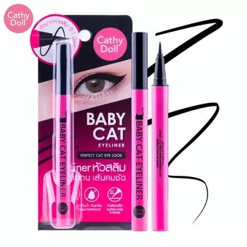 Cathy Doll Baby Cat Подводка для глаз 0,5 г - Тайская косметика 0.5 чёрный