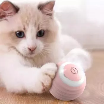 Cats Toy Toys for Cats Bouncing Ball Cats Accessories LED Light Automatic Sports Toys Interactive Pet Things Supplies Products 1pc синий