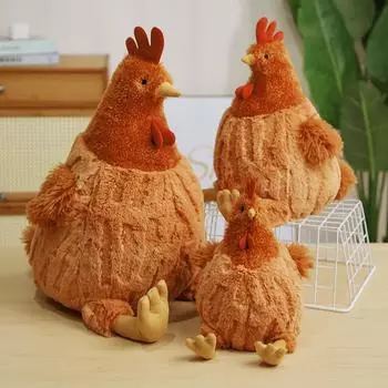 Cecil Chicken Имитация кукол-куриц Смешная кукла для детей Мягкая игрушка Подарок на день рождения Креативная подушка 23cm