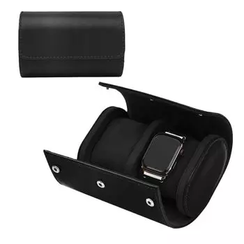 CeiBand Watch Хранение часов Кожаное хранилище для 2 роскошных часов PU для хранения кожаных часов для часов Бизнес Часы Коллекция Чехол Чехол, чёрный