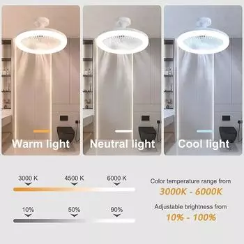 Ceiling Fan Light with Remote Contro Home Living Room Study Fan Light Ceiling Lamps for Living Room Bedroom Decorative Lighting