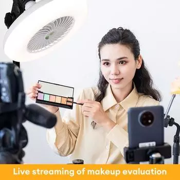 Ceiling Fan With Lights Remote Control E27 Converter Base 30W Smart Remote Control Ceiling Fan With LED Lighting Living Room белый