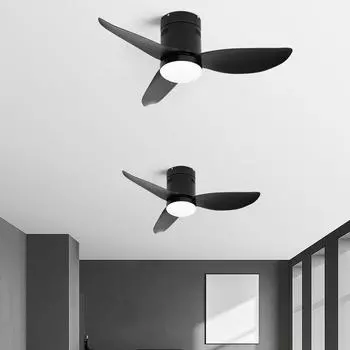 Ceiling Mounted Nordic Restaurant Fan Light New Minimalist Home Living Room Ceiling Fan Light Fan Ceiling Light 36 inches&Remote dimming белый