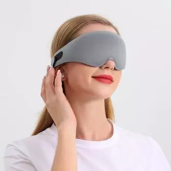 Цельная 3D маска для глаз, нечувствительная затемняющая маска для глаз с нулевым давлением, модал, хлопок, удобные дышащие затемняющие маски для глаз для офисных путешествий чёрный