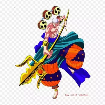 Цельный Enel Render Vinsmoke Sanji Roronoa Zoro, железные нашивки для DIY, теплопередача, одежда, футболка, термонаклейки, украшение, печать