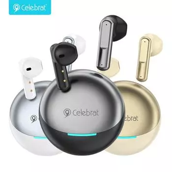 Celebrat TWS Беспроводная стереогарнитура Bluetooth-наушники чёрный