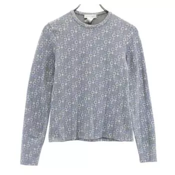 CELINE made in Italy Overall handle Long sleeve shirt L Gray Ron T Women Used