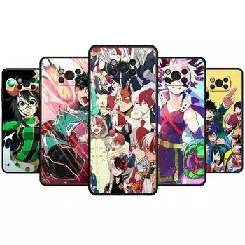 Celular Funda For Xiaomi POCO 10T 9T F3 M3 X3 NFC M4 Pro 5G F4 GT MI 11 lite X4 11T Boku no Hero Academia Capa POCO X4 NFC