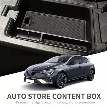 Центральный консольный подлокотник ящик для хранения для Renault Megane E-Tech 2024 2024 автомобильный поддон аксессуары укладка уборка автомобильный ящик для хранения чёрный