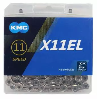 Цепь KMC X11EL 118 звеньев (Серебряный) [Элемент]