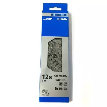 Цепь SHIMANO 12S 138 Link Quick Link в комплекте ICNM6100138Q DEORE (12 скоростей) CN-M6100 серебряный