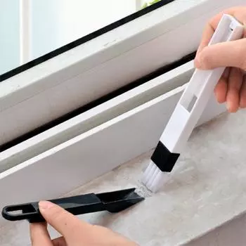 Cepillo de limpieza de ranuras de ventanas, herramienta de limpieza multifuncional para teclado, Cranny Nook, pala para polvo синий