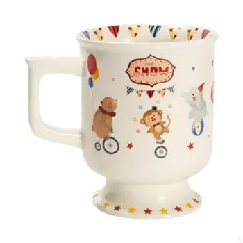 Ceramic Coffee Mug with Christmas Theme for Tea and Festive Gifting Animal Show