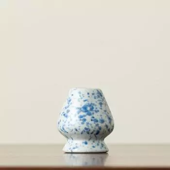 Ceramic Matcha Bowl Large Capacity Whisk Stand Holder Simple Matcha Chasen Gifts Blue-Matcha Holder