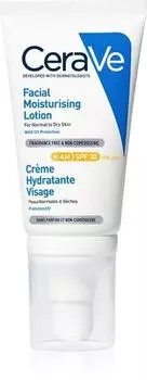 Cerave Moisturizers Увлажняющий крем для лица для нормальной и сухой кожи TU прозрачный