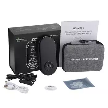 CES Fast Sleep Aid Ear Clip Type Избавление от бессонницы, беспокойства, депрессии, мигрени, головы, улучшение ночного сна, устройство чёрный