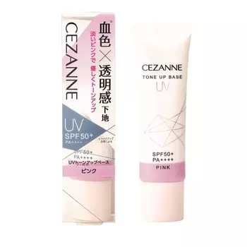 Cezanne UV Tone Up Base Pink 30g Основа под макияж Ruddy Skin Водостойкая SPF50+/PA++++ розовый