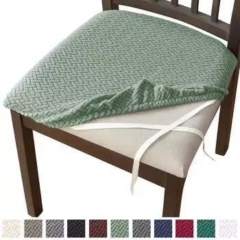 Chair Cover Elastic T-shaped Strap Chair Seat Cover Stool Face Cover Home Hotel Dining Chair Cover Stool Dustproof Cover 19*18*2cm темно-синий