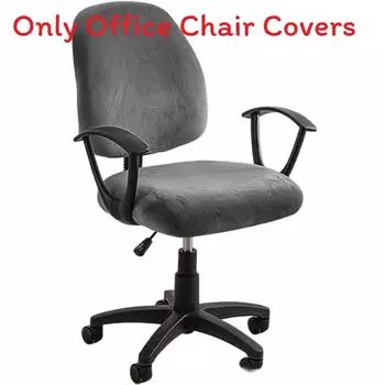 Chair Cover Office With Stretchable Dustproof Features For Workspace Decoration Dark Gray