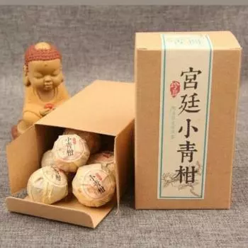 Чай Пуэр китайский XinHui Chen Pi с кожурой мандарина 2021г Gong Ting 100г/коробка 100g