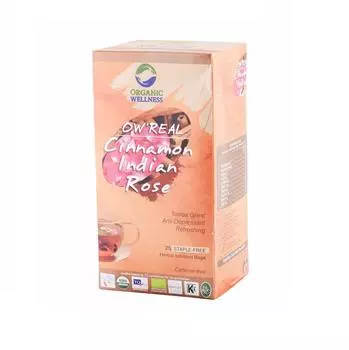 Чай с Корицей и Индийской розой (25 пак, 1.30 г), Cinnamon Indian Rose Tea, Organic Wellness