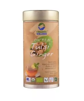 Чай с Тулси и Имбирем (100 г), Real Tulsi Ginger Tea, Organic Wellness