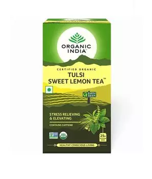 Чай с Тулси и Лимоном (25 пак, 1.8 г), Tulsi Sweet Lemon Tea, Organic India
